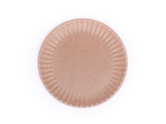 papirovy talir hnedy f23