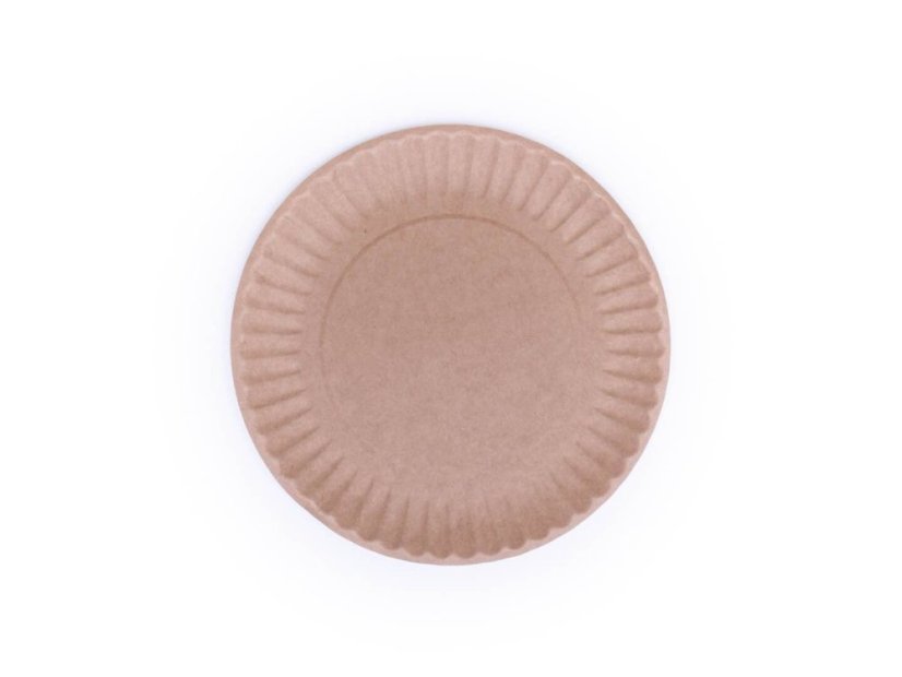 papirovy talir hnedy f20