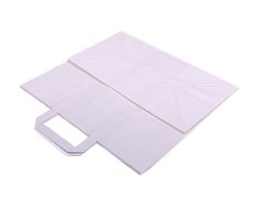 papirova taska bila 27x16x29 cm slozena