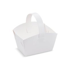 svatebni kosicek pap s ouskem bily 10x8x6 cm