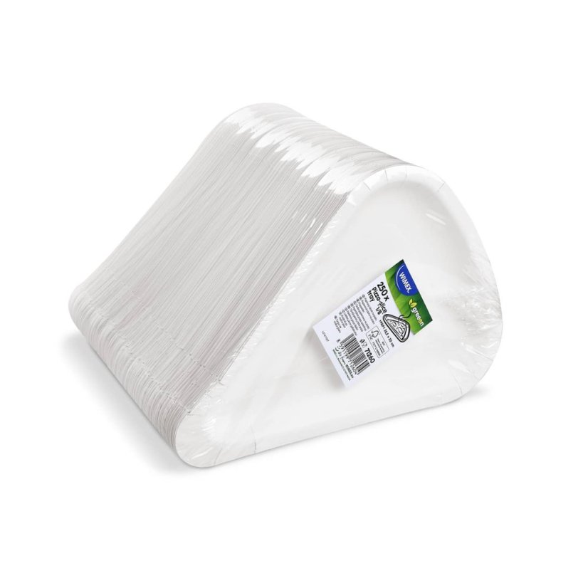 papirovy tacek na pizzu fsc mix trojuhelnikovy bily 26 5x20 cm baleni