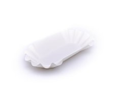 papirova miska bila nepromastitelna ovalna kraft 200x115x40 mm