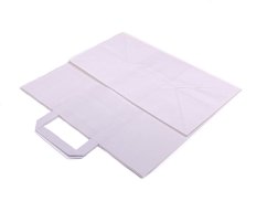 papirova taska bila 27x16x29 cm slozena