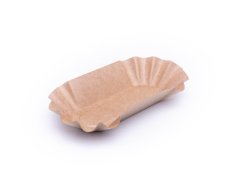 papirova miska hneda nepromastitelna ovalna kraft 200x115x40 mm