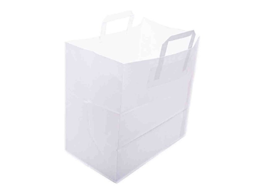 papirova taska bila 27x16x29 cm