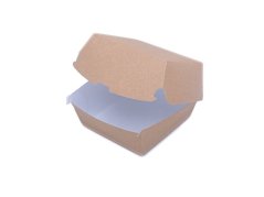 krabicka na burger box hnedo bila otevrena