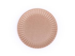 papirovy talir hnedy f23