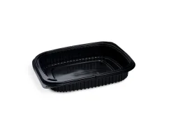 Menu mísa do mikrovlnky PP ECONOMY nedělená černá 240×210 mm 1200 ml 100 ks