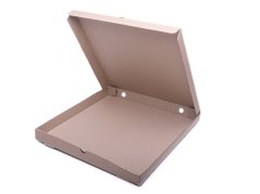 pizza krabice hneda 30x30x3 5 cm otevrena