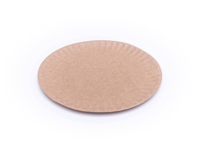 papirovy talir hnedy f18 z boku