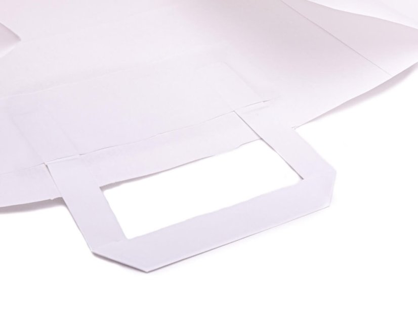 papirova taska bila 27x16x29 cm ucho