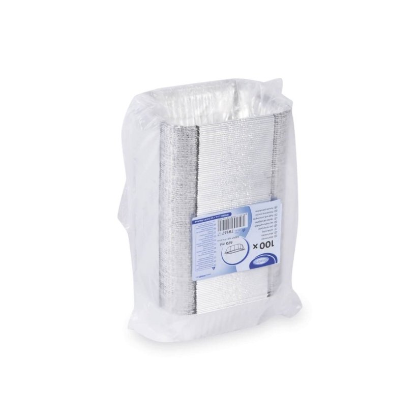 miska alu hranata 145x120x41 mm 470ml 100 ks