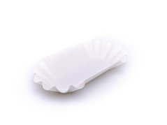 papirova miska bila nepromastitelna ovalna kraft 200x115x40 mm