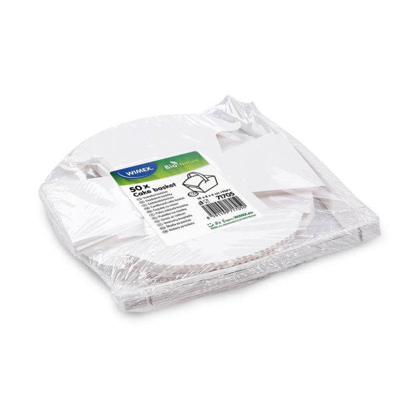 svatebni kosicek pap s ouskem bily 10x8x6 cm baleni