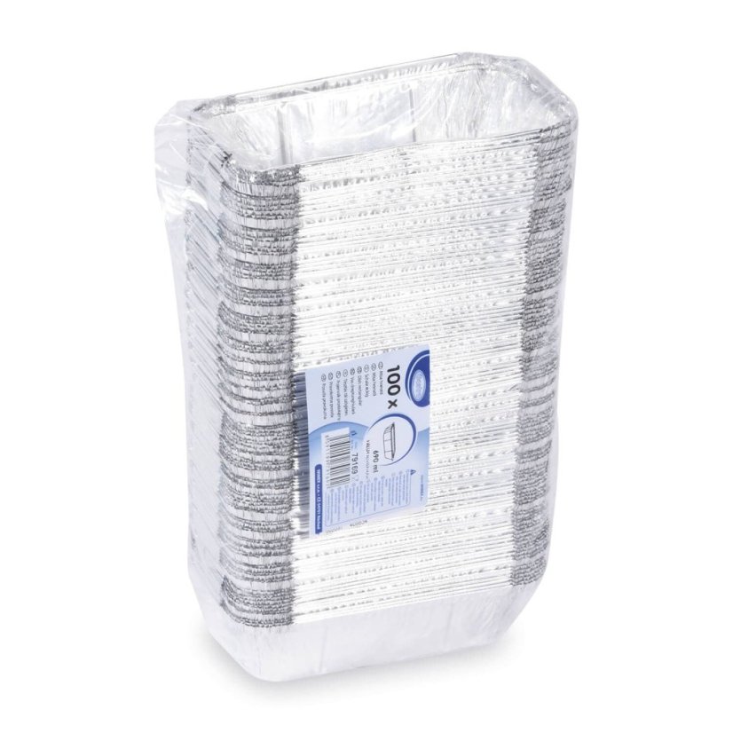 Miska (ALU) hranatá 201x109x49 mm 690ml